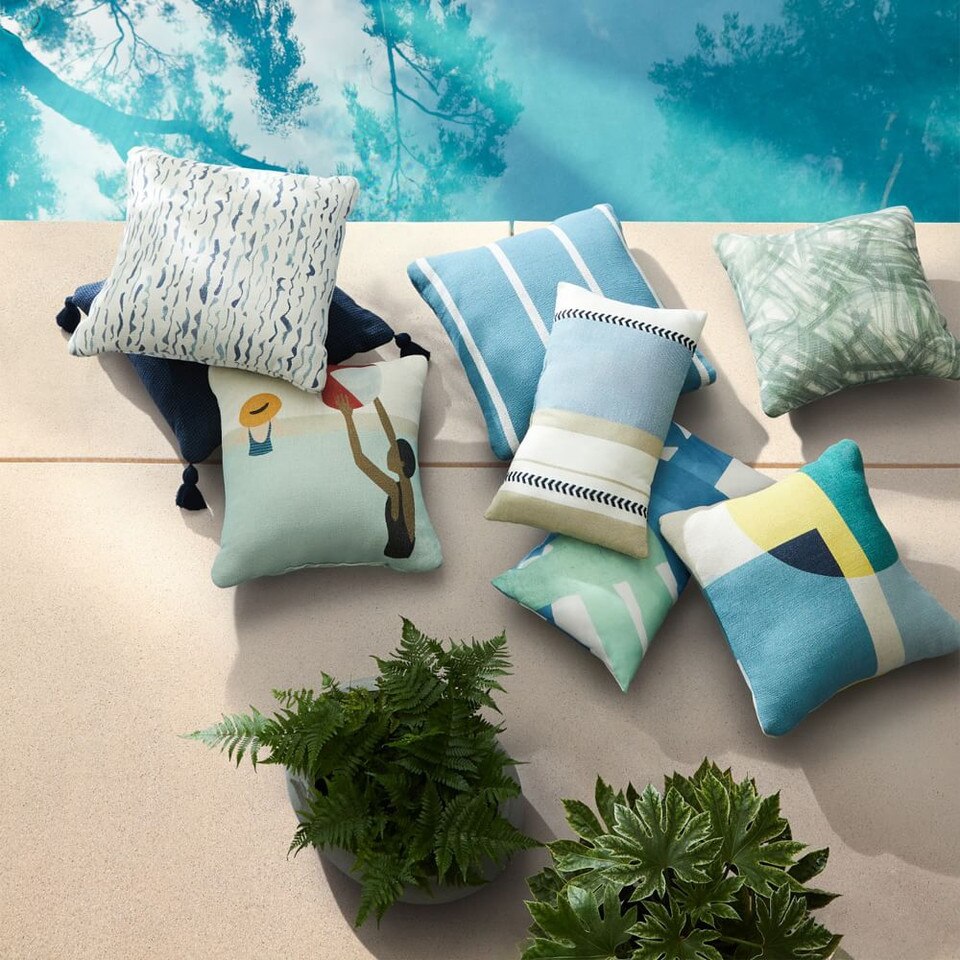 Grass Indoor/Outdoor Cushion West Elm Australia